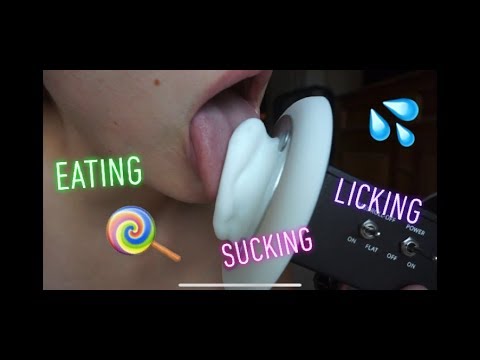 ASMR Sucking & Eating Lollipop + Intense Ear Licking