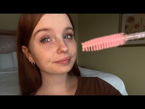 ASMR Weird Girl Does Your Eyebrows | Spoolie Nibbling, Plucking ♡