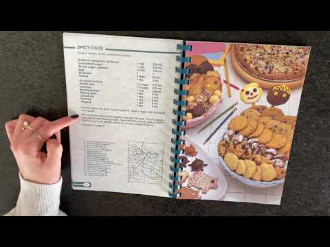 ASMR | company's coming cookie cook book flip through