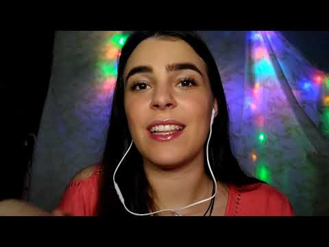ASMR - Mic Brushing, Tappinng, Whispering and Fluffy Sounds (ENG // PT)
