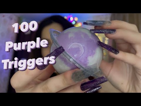 Asmr 100 purple triggers in 1 minute