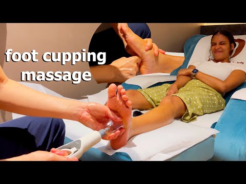 ASMR: I Tried a Relaxing Chinese FOOT REFLEXOLOGY CUPPING MASSAGE!