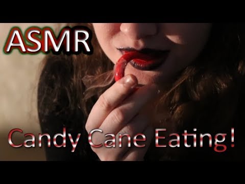 ASMR - Candy Cane Eating - No Talking, Mouth Sounds, Crinkles