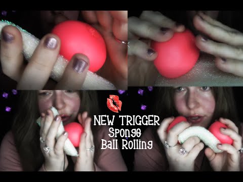 ASMR NEW TRIGGER | Sponge Ball Rolling 💥 Intense Binaural, Tingly.
