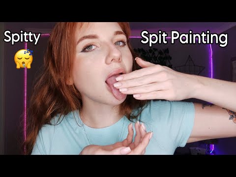 ASMR | 20 Minutes of Spitty Spit Painting 🩷