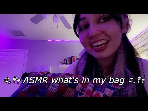 ASMR | what’s in my bag (tapping, hand sounds, + major rambles)