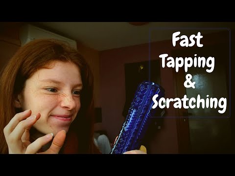 ASMR | Fast & Aggressive tapping (Textured glass, metal & plastic)