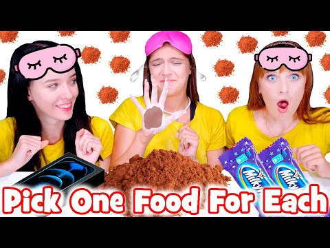 ASMR Pick One Food For Each With Closed Eyes