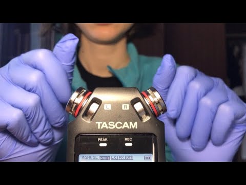 ASMR latex medical blue gloves 💙 (no talking) АСМР медицинские латексные перчатки