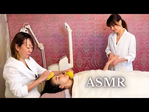 ASMR I got PRINCESS treatment by TWO PROs at once in Osaka salon, Japan (Soft Spoken)