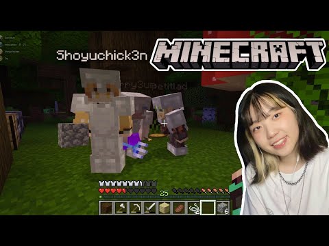 ASMR Minecraft Gameplay with Friends | Exploring and Woodland Mansion
