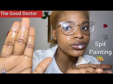 ASMR MESSY SPIT PAINTING ROLE-PLAY~ Good Doctor Takes Care of You| Mouth Sounds 💥