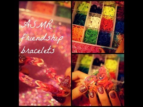 ASMR: friendship bracelet tutorial ~loom bands~
