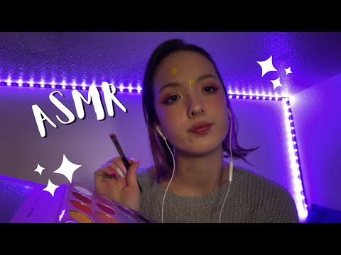 ASMR toxic best friend does your makeup for a date + tapping, lofi asmr, comforting