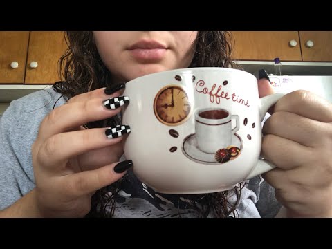 ASMR Drinking A Cup Of Coffee While Tapping On The Mug ♡