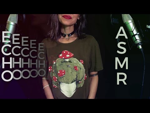 ASMR | Echoed Sounds for Sleep | Whispering, Breathing, Kissing & Mouth Sounds