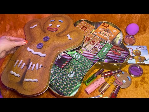 ASMR Shrek Gingerbread Makeup Calendar Unboxing (Whispered)