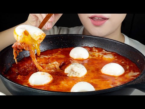 ASMR 삶은 에그인헬 먹방 | Boiled Eggs in Hell | Shakshuka | Eating Sounds Mukbang