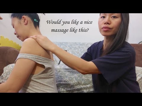 ASMR Aloe Vera Lotion Neck Rubz! (UPPER BACK MASSAGE), TRACING EVERYWHERE + Beeting the STRESS OUT!