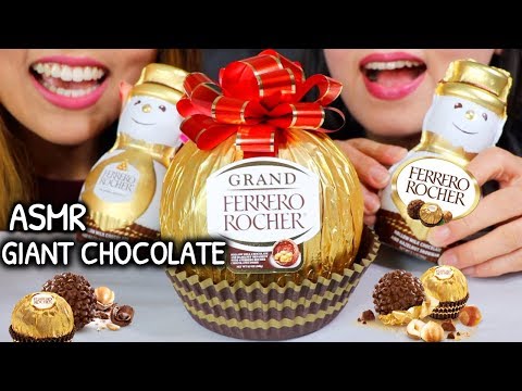 ASMR GRAND FERRERO ROCHER CHOCOLATE 페레로로쉐 초콜릿 리얼사운드 먹방 チョコレートcoklat चॉकलेट | Kim&Liz ASMR