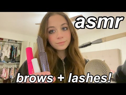 ASMR doing your Lashes and Brows (and showing you my lash routine)