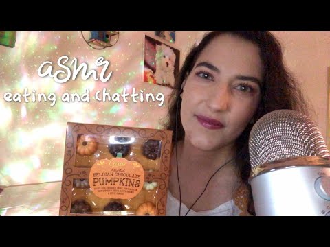 ASMR • EATING ASSORTED BELGIUM CHOCOLATE PUMPKINS AND CHATTING | FALL INSPIRED