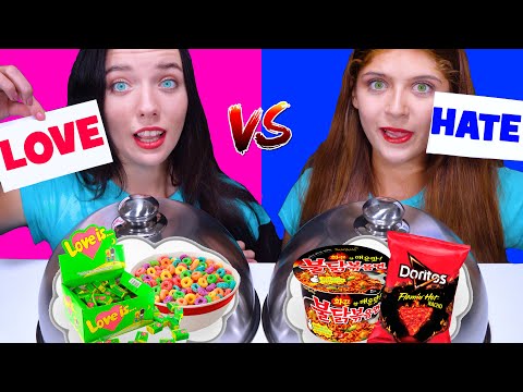 LOVE VS HATE FOOD CHALLENGE by LiLiBu | EATING SOUNDS
