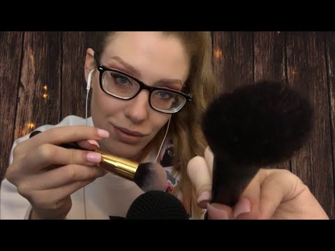 ASMR SUPER ✨s l o w 💫 BINAURAL FACE & MIC BRUSHING