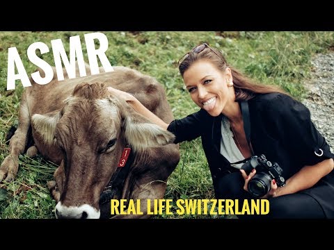 ASMR Gina Carla 🇨🇭🐄 Swiss Triggers! Cows/Mountains/Lakes/! Soft Spoken!