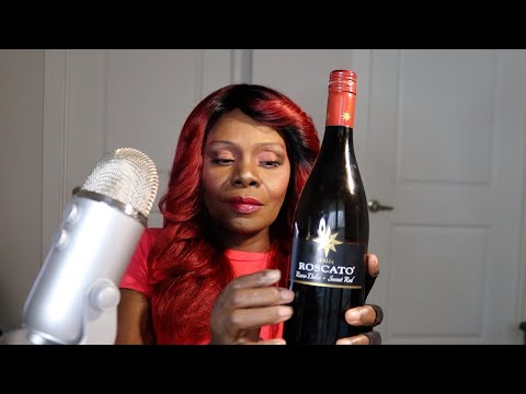 Roscato Wine Bottle Tapping ASMR Liquid Sounds