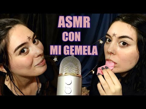 Eating sounds con mi HERMANA GEMELA! | ASMR COMIENDO DULCES