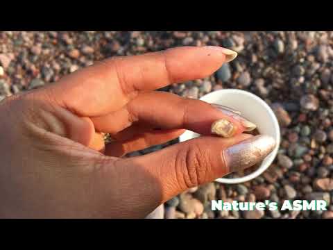 ASMR LOOKING FOR AGATE AT LAKE SUPERIOR WAVES AND ROCK SOUNDS