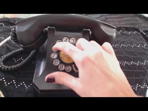 ASMR ~ Dialing Antique Rotary Phone (w/Brief Whispered Intro)
