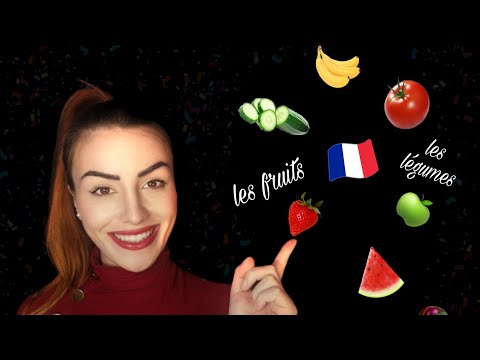 Learn French ASMR 🇫🇷 Whispered Lesson  🍉 Fruits and Vegetables 🥒