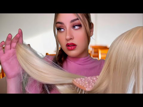 ASMR deutsch Popular Girl in the Back of the Class plays with your Hair |Hair Brushing, Toxic Friend