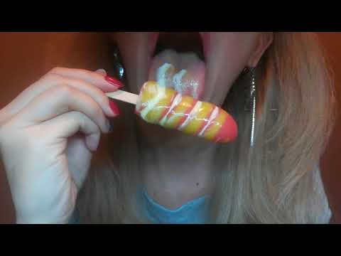 😛😛 ASMR twister popsicle // eating sounds