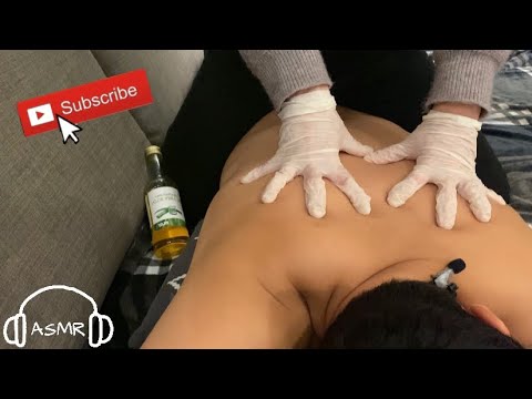 ASMR⚡️Relaxing back massage with gloves! (LOFI)