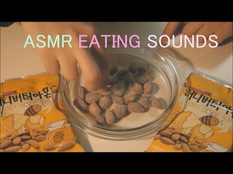ASMR. Eating Sounds 허니버터아몬드 + 수다 Honey Butter Almonds (Whispering)(Binaural)