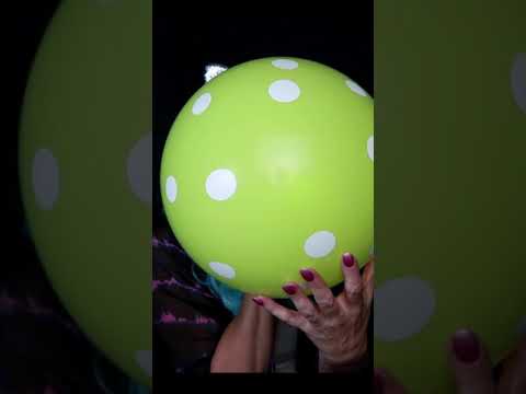 ASMR: Blowing Up/Inflating/Tapping/Popping Green Balloon  #shorts