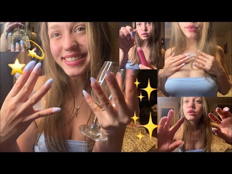 ASMR With Long Nails ( Tapping, Clacking, Whisper )