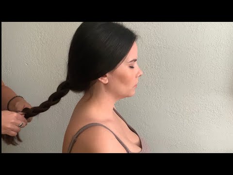 ASMR | Hair Play & Back Scratching on Elizabeth (No Talking)