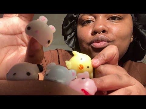 ASMR Playing With Squisy Mochi Toys 🧸 🍭 ~ Mouth Sounds