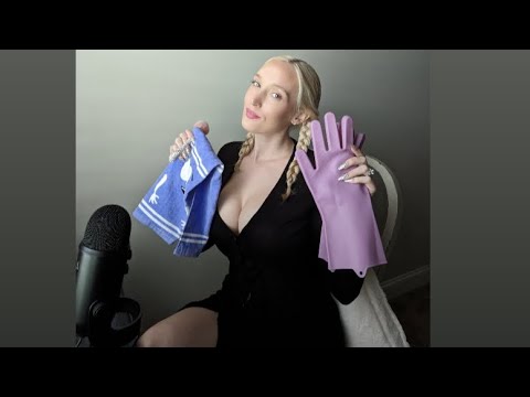 🎧ASMR Some of my favorite triggers😌🫠-thunder towel -face brushing-glove sounds-relaxing sounds ✨