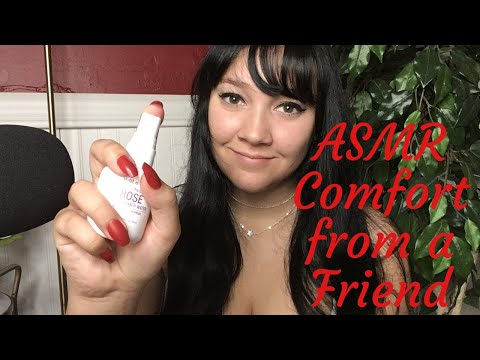 [ASMR] Comfort From A Friend *face touching, water sounds, face brushing, etc*
