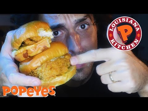 *NEW* Popeyes SPICY CHICKEN SANDWICH | MUKBANG | Nomnomsammieboy