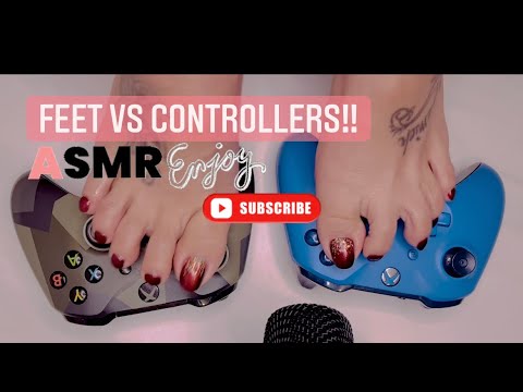 Toes vs Controller!!  ASMR Your request!!