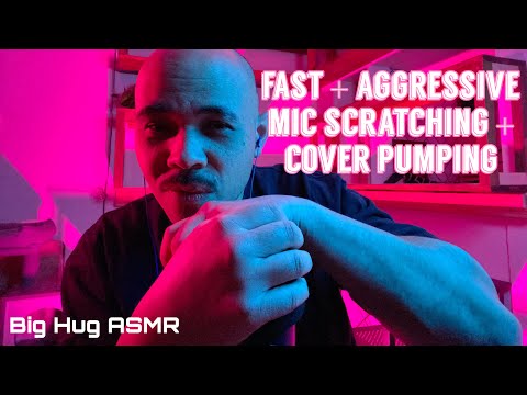 ⚡️Fast + aggressive foam cover mic scratching + cover pumping ASMR for instant tingles⚡️
