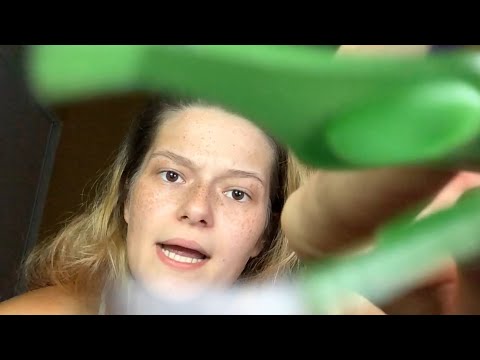 ASMR dollar tree shopping haul + plucking your eyebrows & personal attention 💕