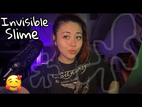 ASMR| super tingly invisible slime removal (camera touching & mouth sounds)