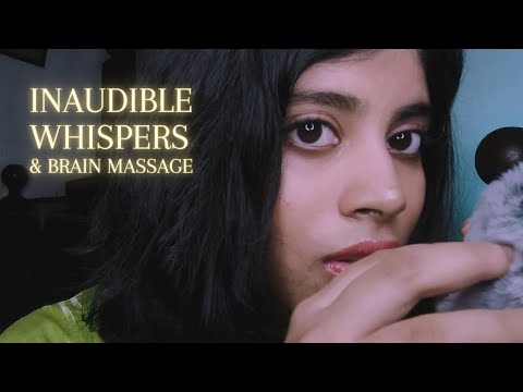 ASMR Inaudible Whispers & Deep Brain Massage for Sleep | Fluffy Mic Cover Brushing | Indian ASMR